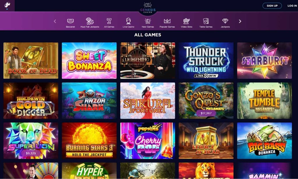 genesis-casino-slot-machine-lobby